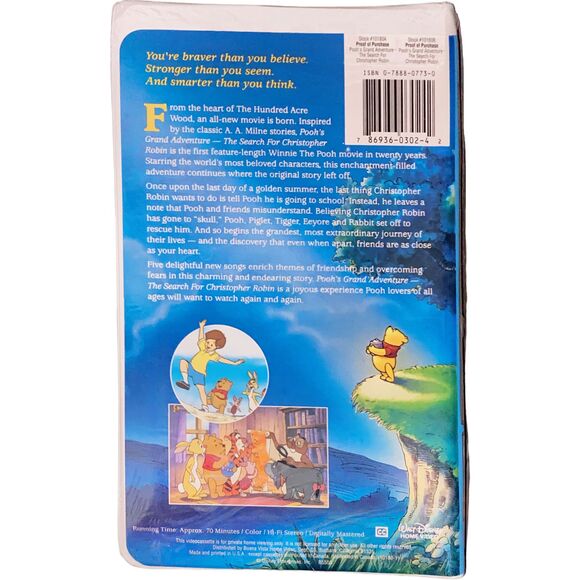 Disney Poohs Grand Adventure The Search for Christopher Robin Clamshell VHS 1997 - Picture 2 of 2